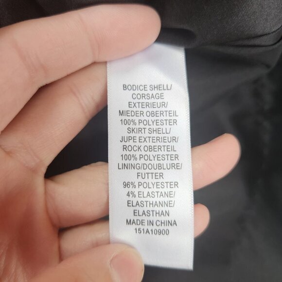 Aidan Mattox Black Satin Sleeveless Maxi Dress Full Length Gown Ballgown Size 10 - Picture 6 of 7